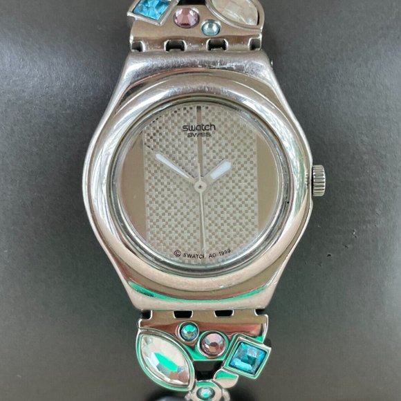 Swatch Accessories - Swatch Ladies Wrist Watch SWISS AG Quartz Analog Multi color crystal Watch